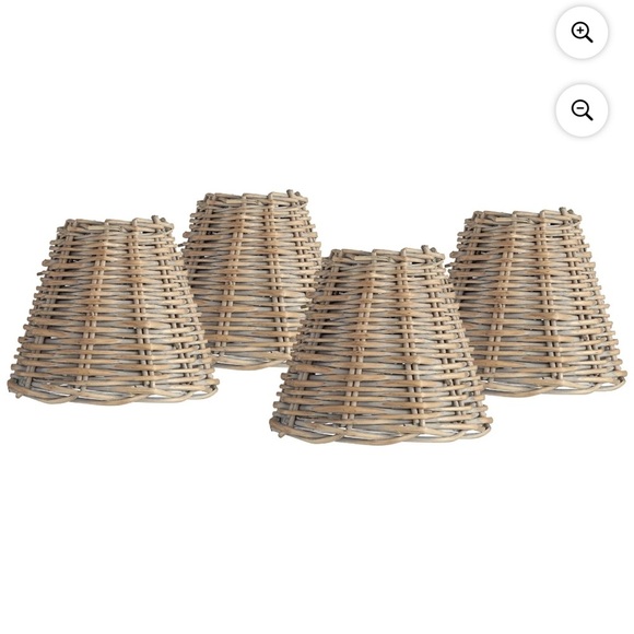 Woven Rattan lamp shades set of 4 - Picture 1 of 6